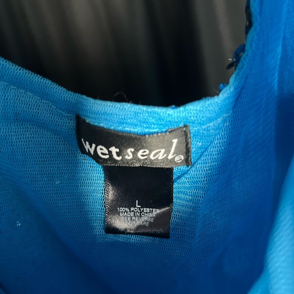 Teal sequin mini dress - Picture 2 of 5